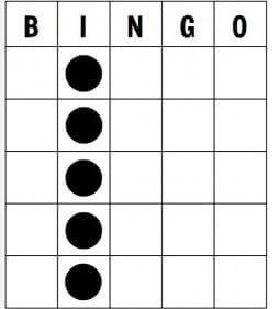 straight line bngo