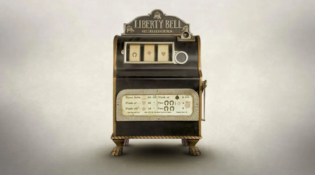 picture of the liberty bell the first ever slot machine