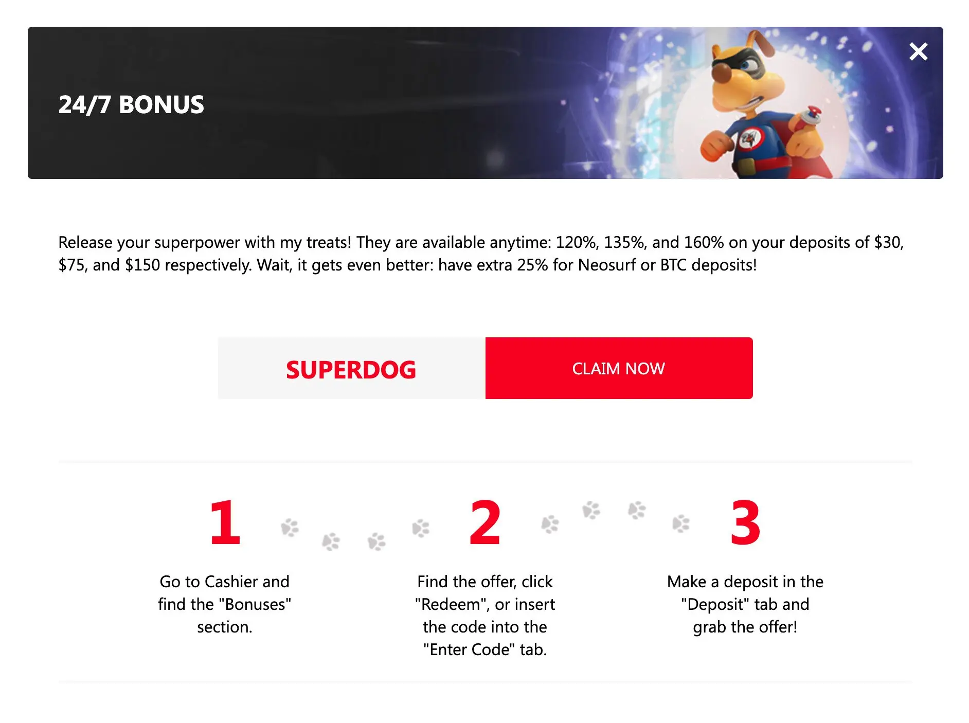 red dog casino 24/7 bonus