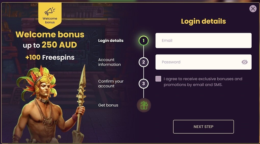 Bizzo online casino registration