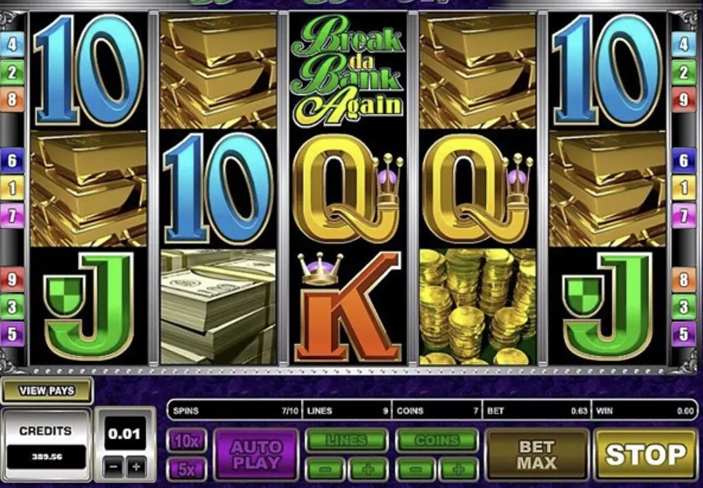 Break da bank again pokie features free spins