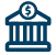 Bank icon blue